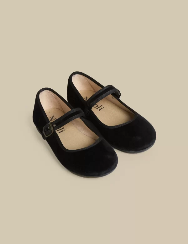 NÍCOLI CHINAS TERCIOPELO NEGRO< Zapatos