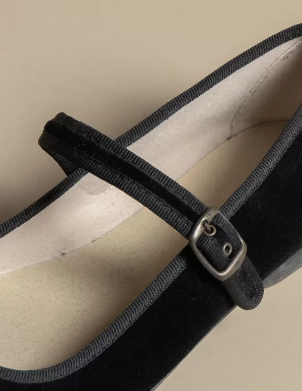 NÍCOLI CHINAS TERCIOPELO NEGRO< Zapatos