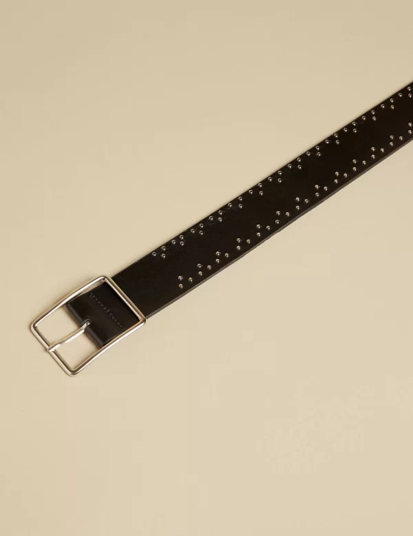 NÍCOLI CINTURÓN ZIG ZAG NEGRO< Cinturones
