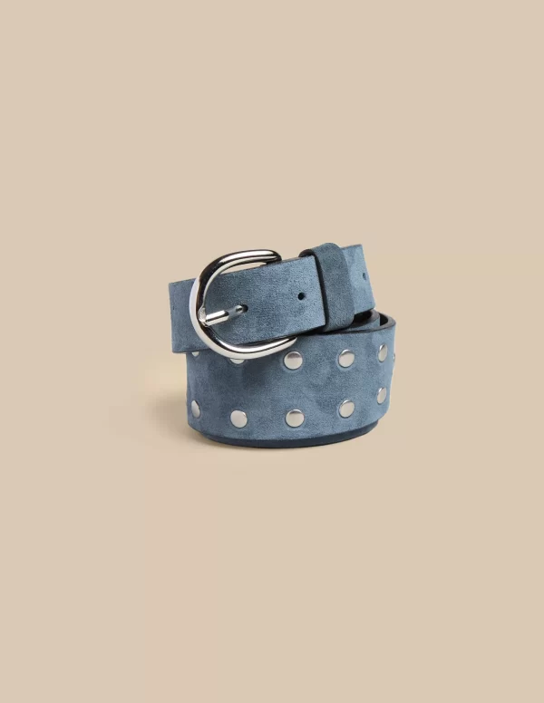 NÍCOLI CINTURON SERRAJE AZUL TACHAS< Cinturones