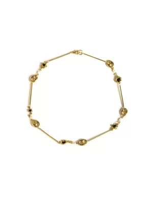 NÍCOLI COLLAR CADENA PERLA DORADO< Collares Y Gargantillas