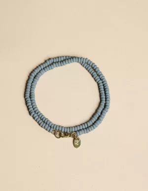 NÍCOLI COLLAR CORTO MADERA VERDE< Collares | Collares