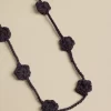 NÍCOLI COLLAR FLOR PUNTO MORA< Collares | Collares