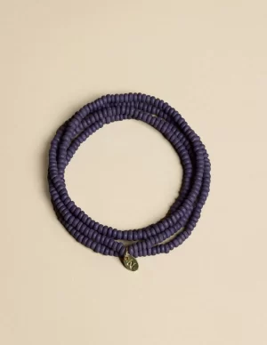 NÍCOLI COLLAR LARGO MADERA MORA< Collares | Collares