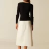 NÍCOLI FALDA CRUCE BOLSILLOS CRUDO< Denim | Faldas