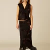 NÍCOLI FALDA FLOR TULLE NEGRO< Faldas