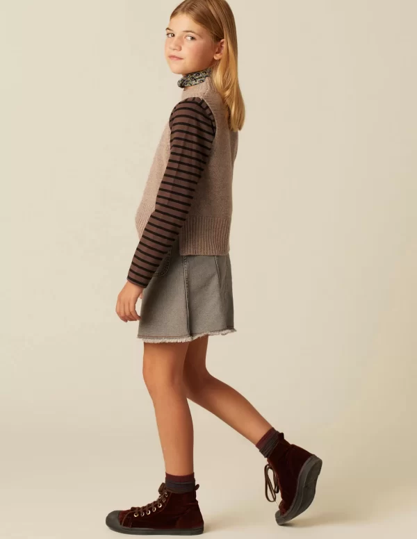NÍCOLI FALDA VAQUERA GRIS< Denim | Faldas
