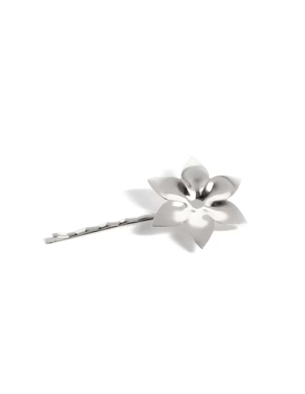 horquilla_flor_picos_plat_0.webp NÍCOLI HORQUILLA FLOR PICOS PLATEADA< Accesorios De Pelo