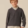 NÍCOLI JERSEY CUELLO PICO GRIS< Punto