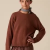 NÍCOLI JERSEY PUNTO BOTONES MARRON< Punto