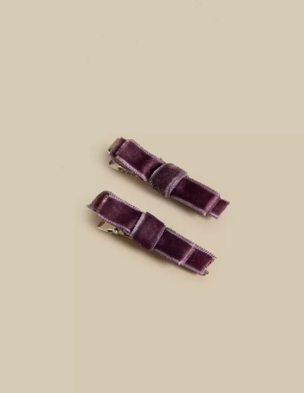NÍCOLI 2 LAZOS TERCIOPELO MORA< Accesorios De Pelo