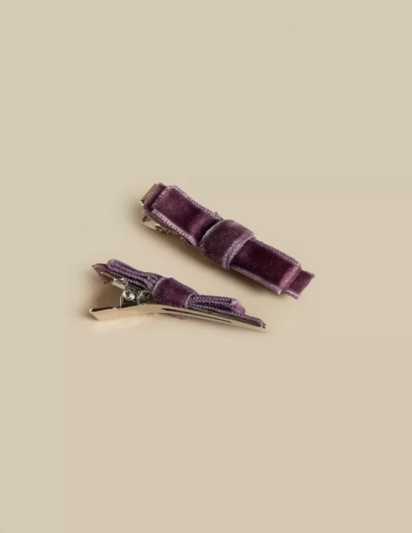NÍCOLI 2 LAZOS TERCIOPELO MORA< Accesorios De Pelo