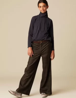 NÍCOLI PANTALÓN ANCHO CUADRO< Pantalones
