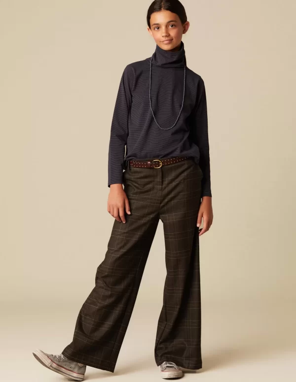 NÍCOLI PANTALÓN ANCHO CUADRO< Pantalones