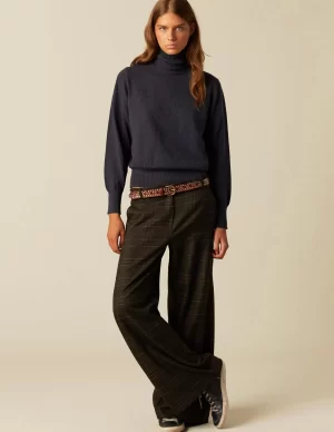NÍCOLI PANTALÓN ANCHO CUADRO< Pantalones