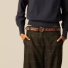 NÍCOLI PANTALÓN ANCHO CUADRO< Pantalones