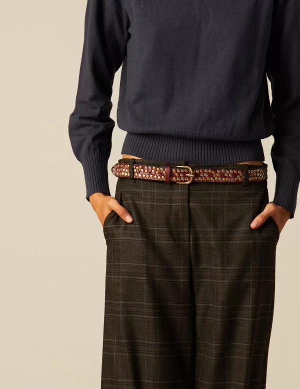 NÍCOLI PANTALÓN ANCHO CUADRO< Pantalones