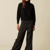 NÍCOLI PANTALÓN ANCHO DIBUJO GRIS< Pantalones