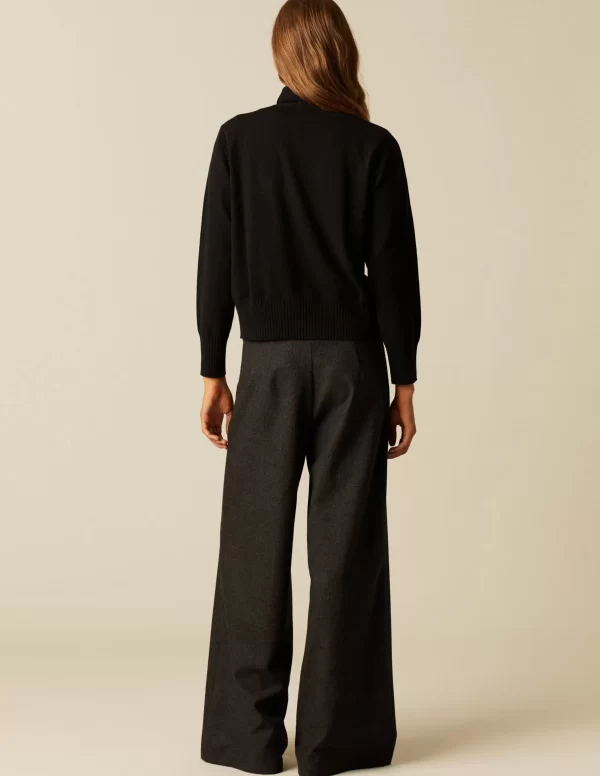 NÍCOLI PANTALÓN ANCHO DIBUJO GRIS< Pantalones