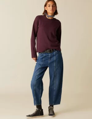 NÍCOLI PANTALÓN AZUL DOBLE PESPUNTES< Denim | Pantalones