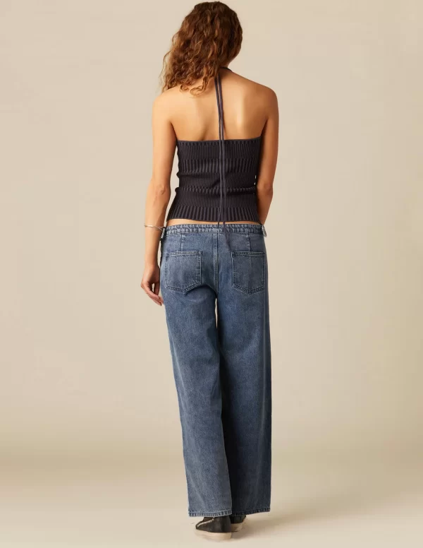 pantaln_azul_hebillas_cin_2.webp NÍCOLI PANTALÓN AZUL HEBILLAS CINTURA< Denim | Pantalones