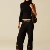 NÍCOLI PANTALÓN BORDADO FLOR< Denim | Pantalones