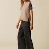 NÍCOLI PANTALÓN BOTONES LATERALES ANTRACITA< Denim | Pantalones