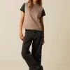 NÍCOLI PANTALÓN BOTONES LATERALES ANTRACITA< Denim | Pantalones