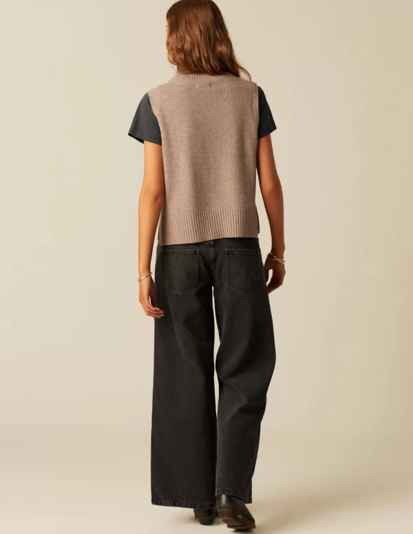 NÍCOLI PANTALÓN BOTONES LATERALES ANTRACITA< Denim | Pantalones