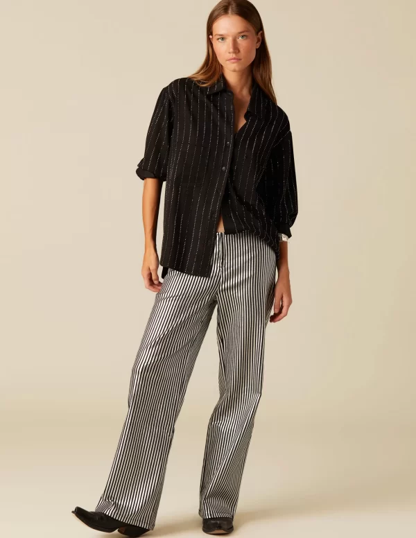 NÍCOLI PANTALÓN BRILLO RAYADO< Pantalones