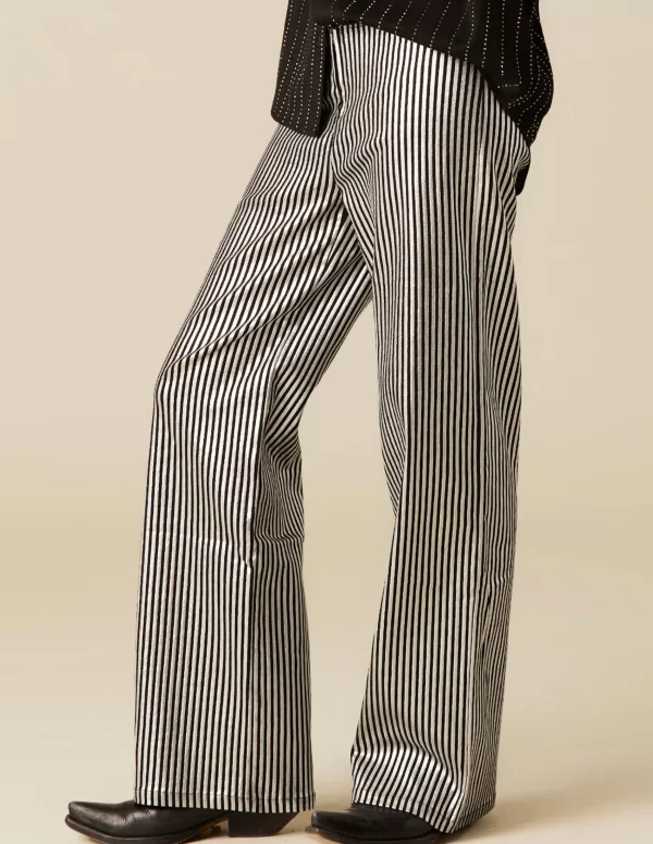 NÍCOLI PANTALÓN BRILLO RAYADO< Pantalones