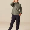 NÍCOLI PANTALÓN CARGO LARGO AZUL< Pantalones