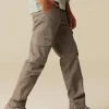 NÍCOLI PANTALÓN CARGO LARGO GRIS CLARO< Pantalones