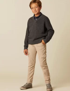 NÍCOLI PANTALÓN CARGO LARGO PANA< Pantalones