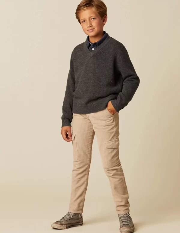 NÍCOLI PANTALÓN CARGO LARGO PANA< Pantalones