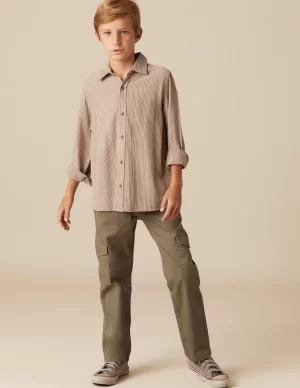 NÍCOLI PANTALÓN CARGO LARGO VERDE< Pantalones