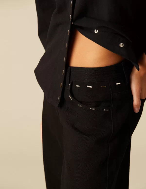 NÍCOLI PANTALÓN DENIM TACHUELAS< Denim | Pantalones