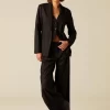 NÍCOLI PANTALÓN DOBLE RAYA BRILO< Pantalones