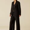 NÍCOLI PANTALÓN DOBLE RAYA BRILO< Pantalones