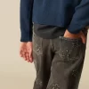 NÍCOLI PANTALÓN ESTRELLAS PARCHES GRIS< Denim | Pantalones