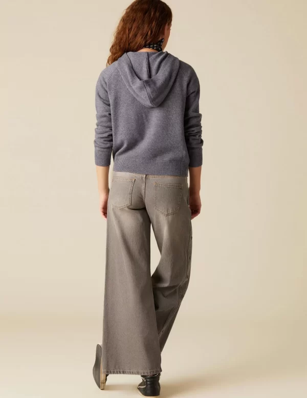 NÍCOLI PANTALÓN GRIS BOTONES LATERAL< Denim | Pantalones