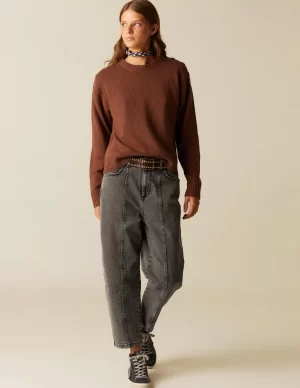 pantaln_gris_doble_pespun_0.webp NÍCOLI PANTALÓN GRIS DOBLE PESPUNTES< Denim | Pantalones