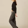 NÍCOLI PANTALÓN GRIS HEBILLAS CINTURA< Denim | Pantalones