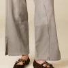 NÍCOLI PANTALÓN GRIS RECTO COSTURAS< Denim | Pantalones