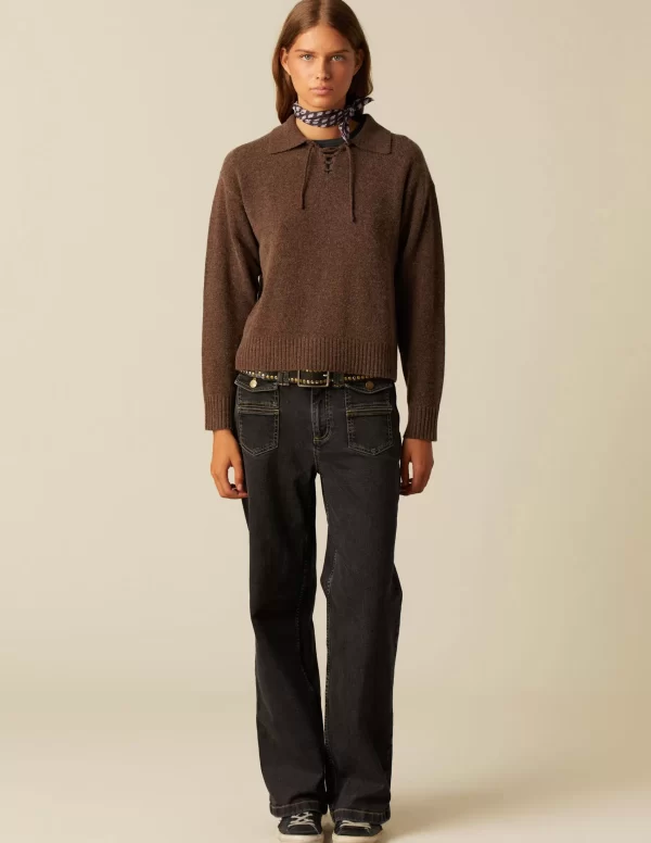 NÍCOLI PANTALÓN MIX BOLSILLOS ANTRACITA< Denim | Pantalones