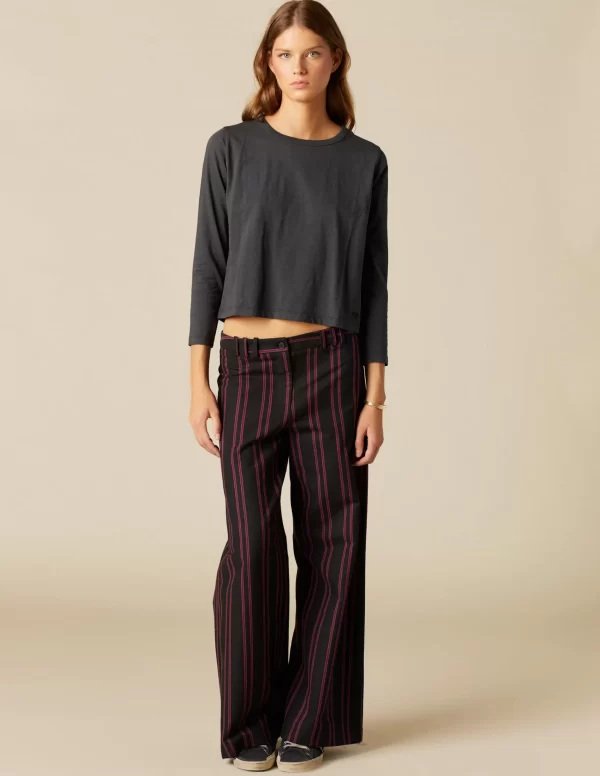 NÍCOLI PANTALÓN NEGRO RAYA< Pantalones