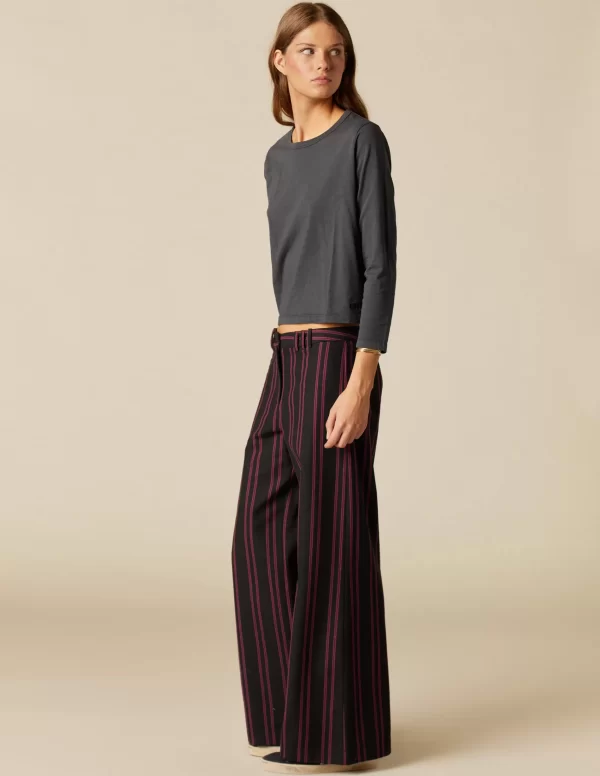 NÍCOLI PANTALÓN NEGRO RAYA< Pantalones