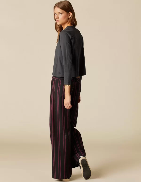 NÍCOLI PANTALÓN NEGRO RAYA< Pantalones