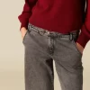 NÍCOLI PANTALÓN NN BORDADO GRIS< Denim | Pantalones