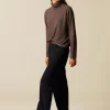 NÍCOLI PANTALÓN PANA AZUL ZIG ZAG< Pantalones